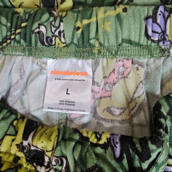 Teenage Mutant Ninja Turtles Pants Mens Large Green Sleep Pajama TMNT Print - Picture 3 of 5